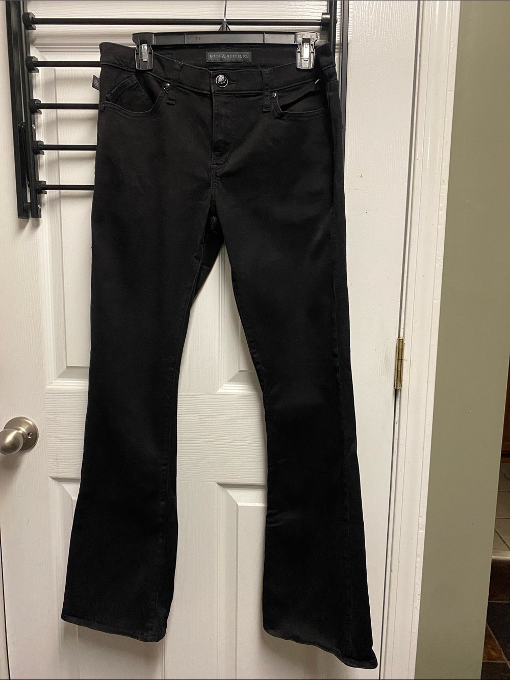 Rock & Republic Black Flare Jeans for Women